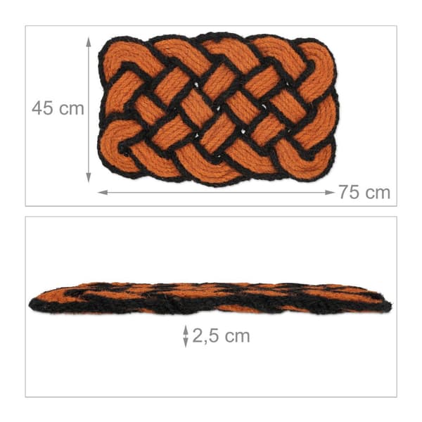 Solmittu oranssi/musta kookosmatto