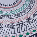 Miniatyrbillede 6 af 8: Rundt tæppe med mandala design