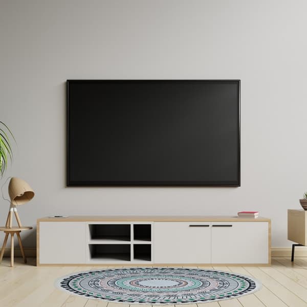 Rundt tæppe med mandala design