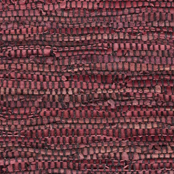 Løbertæppe i læder og bomuld 60x100 cm