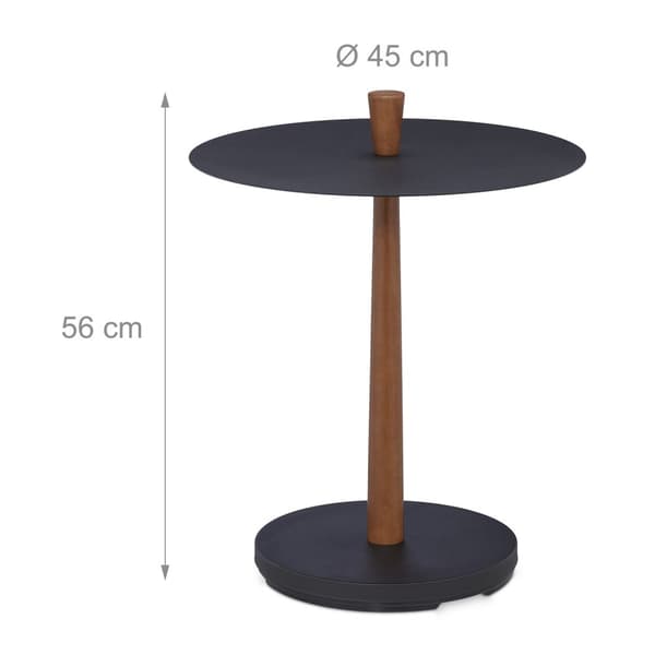 Rundt sofabord i industrielt design
