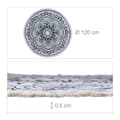 Miniatyrbillede 4 af 8: Rundt tæppe med mandala design