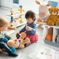 Miniatyrbillede 3 af 9: Legetøjsopbevaring med 3 rum