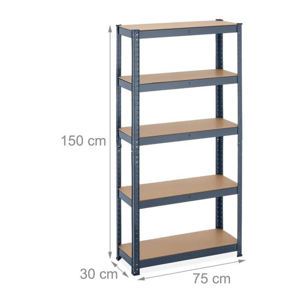 Heavy Duty reol med 5 niveauer