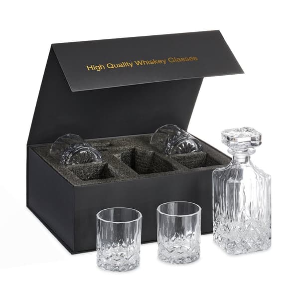 5-delt whiskysett Karaffel og glass