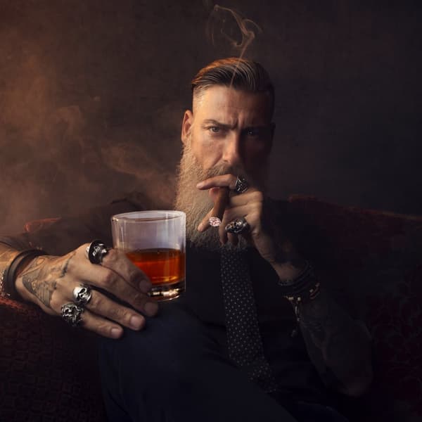 5-delt whiskysæt Karaffel og glas