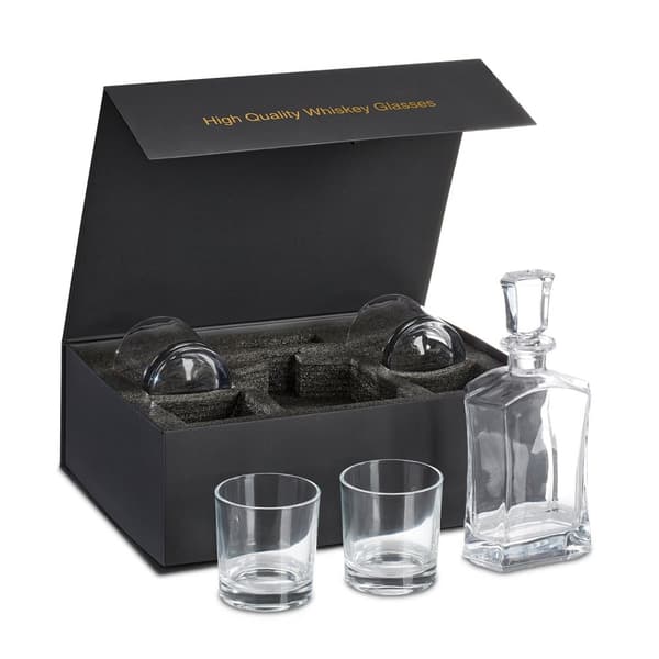 5-delt whiskysæt Karaffel og glas