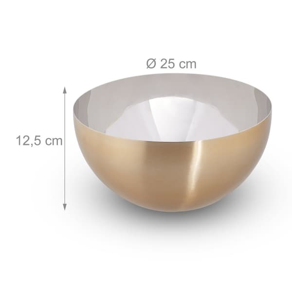Moderne serveringsskål guld/sølv