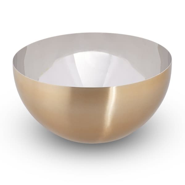 Moderne serveringsskål guld/sølv