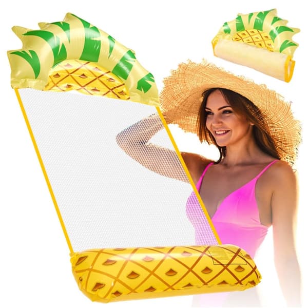 Oppustelig madras svømmestol ananas