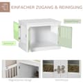 Miniatyrbillede 6 af 10: Hundebur, møbel med 3 døre, hundehus, hundeboks til hjemmet, 78 x 53 x 59,3 cm, hvid