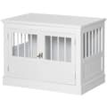 Miniatyrbillede 1 af 10: Hundebur, møbel med 3 døre, hundehus, hundeboks til hjemmet, 78 x 53 x 59,3 cm, hvid