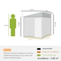 Miniatyrbillede 4 af 10: Værktøjsskur i metal 2,81m² 154x206,5x181 cm redskabsskur med pent tagfundament