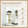 Miniatyrbillede 5 af 10: Kattetræ 91cm legetræ med katteseng, platform lammeuldscreme