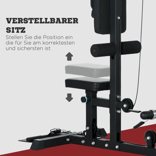 Hjemmegymnastik, romaskiner, uden vægte, fitnessudstyr til hjemmet, stål, syntetisk læder, sort