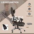 Miniatyrbillede 7 af 10: Kontorstol med massagefunktion, ergonomisk skrivebordsstol med lænefunktion, nakkestøtte, højdejusterbar, brun