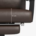 Miniatyrbillede 9 af 10: Kontorstol med massagefunktion, ergonomisk skrivebordsstol med lænefunktion, nakkestøtte, højdejusterbar, brun