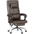 Miniatyrbillede 1 af 10: Kontorstol med massagefunktion, ergonomisk skrivebordsstol med lænefunktion, nakkestøtte, højdejusterbar, brun