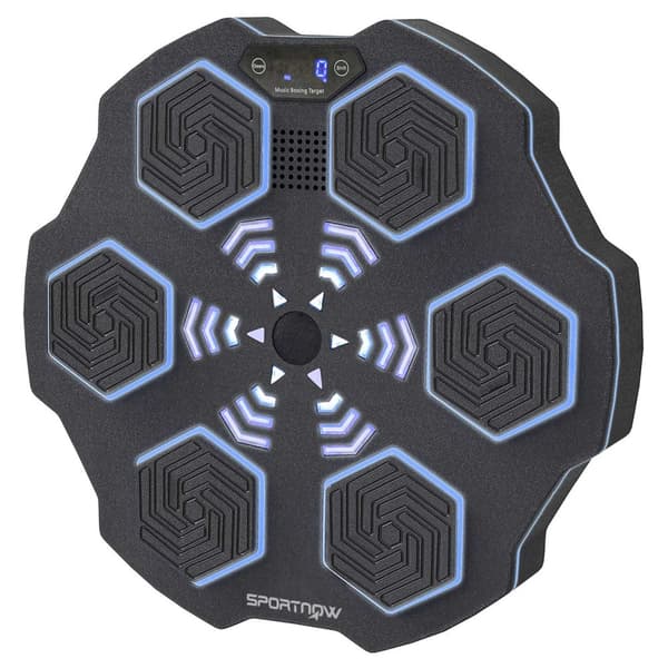 Musikkboksmaskin, Bluetooth-høyttaler, veggmonterbar, 9 hastigheter og moduser, LED-lys, svart
