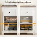 Miniatyrbilde 6 av 10: Kommode med mye lagringsplass, skjenk med myklukkede dører, 2 skuffer, justerbar hylle, hvit