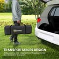 Miniatyrbillede 9 af 10: Tunneltelt til 4 personer, letvægts, stabilt, vandtæt, UV 50+ campingtelt med baldakin, dobbeltdør, sort