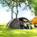 Miniatyrbillede 10 af 10: Tunneltelt til 4 personer, letvægts, stabilt, vandtæt, UV 50+ campingtelt med baldakin, dobbeltdør, sort