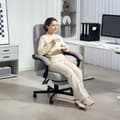 Miniatyrbillede 10 af 10: Kontorstol med massagefunktion Ergonomisk chefstol med lænefunktion Fodstøtte Grå