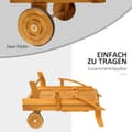Miniatyrbilde 5 av 10: Solseng sammenleggbar hageseng i tre med sidebord, rull, 4-veis justerbar ryggstøtte i teak