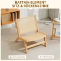 Miniatyrbilde 5 av 10: Rottingstol, lesestol, treramme, bredt sete, 64 x 70 x 74 cm, naturlig tre