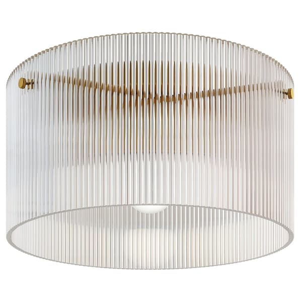 Loftslampe med akryl lampeskærm, metal, halogen og LED kompatibel