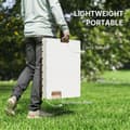 Miniatyrbillede 5 af 7: Gulvbruser havebruser med justerbart fodhjul aluminium op til 4 m springvandshøjde 70 x 55 cm naturtræ