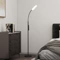 Miniatyrbillede 3 af 10: LED gulvlampe, 5 tilstande, hukommelsesfunktion, justerbar lysstyrke, stål, sort