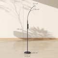 Miniatyrbillede 4 af 10: LED gulvlampe, 5 tilstande, hukommelsesfunktion, justerbar lysstyrke, stål, sort
