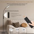 Miniatyrbillede 8 af 10: LED gulvlampe, 5 tilstande, hukommelsesfunktion, justerbar lysstyrke, stål, sort