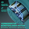 Miniatyrbillede 6 af 10: 2-i-1 minikædesav 580W med 8000mAh batterisikkerhedslås 8 tommer 42 x 29 x 10,5 cm Blå