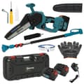 Miniatyrbillede 1 af 10: 2-i-1 minikædesav 580W med 8000mAh batterisikkerhedslås 8 tommer 42 x 29 x 10,5 cm Blå