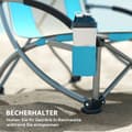 Miniatyrbillede 7 af 10: Sæt med 2 sammenklappelige campingstole med kopholder og mesh ryglæn op til 120 kg, blå