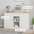 Miniatyrbilde 6 av 10: Kjøkkenkommode, skjenk med skuff, skap, hyller, sponplater, hvit