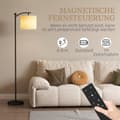 Miniatyrbillede 7 af 10: Gulvlampe, justerbare lysmuligheder, fodkontakt, fjernbetjening, metal, sort
