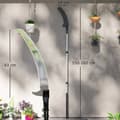 Miniatyrbilde 4 av 10: Teleskopisk grensag 1,5–2,6 m tresaks med låseanordning, teleskophåndtak, non-stick belagt blad, svart