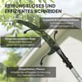 Miniatyrbilde 6 av 10: Teleskopisk grensag 1,5–2,6 m tresaks med låseanordning, teleskophåndtak, non-stick belagt blad, svart