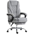 Miniatyrbillede 1 af 10: Ergonomisk kontorstol med massagefunktion, fodstøtte, drejelig, rullebar, grå