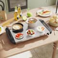 Miniatyrbillede 9 af 10: 2-i-1 buffetvarmer 6,8L kogeplade 300 Watt rustfrit stål madvarmer sølv