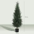 Miniatyrbillede 4 af 10: Kunstig cypres plante, 638 plastblade, med potte, UV-bestandig, grøn