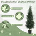Miniatyrbillede 6 af 10: Kunstig cypres plante, 638 plastblade, med potte, UV-bestandig, grøn