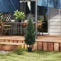 Miniatyrbillede 9 af 10: Kunstig cypres plante, 638 plastblade, med potte, UV-bestandig, grøn