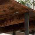 Miniatyrbillede 10 af 10: Sammenklappeligt spisebord i industrielt design, til op til 4 personer, åbne hylder, fleksibelt, metal, spånplade, brun