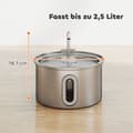 Miniatyrbillede 4 af 10: Kattefontæne 2,5L drikkefontæne til katte med støjsvag pumpe LED aktivt kulfilter 19,4 x 19,4 x 18,7 cm