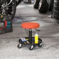 Miniatyrbillede 3 af 10: Værkstedsskammel med hjul, højdejusterbar fra 38-50cm, bæreevne op til 135 kg, Orange