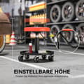 Miniatyrbillede 6 af 10: Værkstedsskammel med hjul, højdejusterbar fra 38-50cm, bæreevne op til 135 kg, Orange